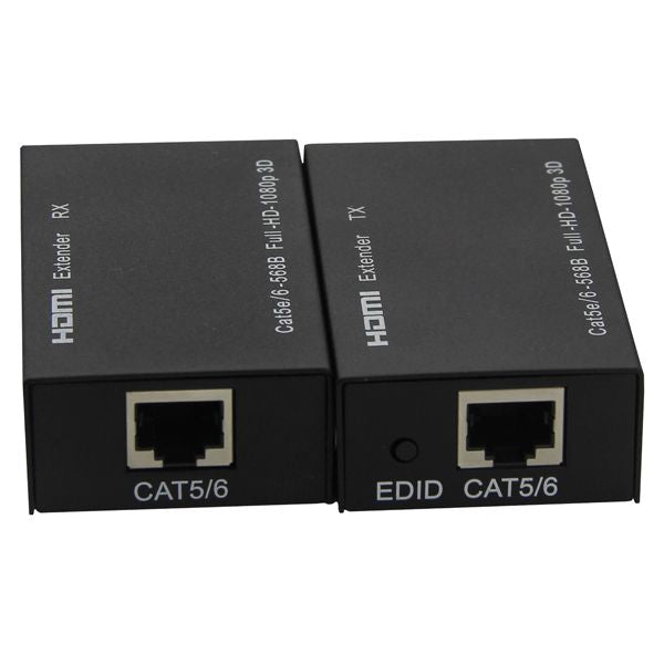 60M HDMI Extender over Cat5e/Cat6 up to 60M | 1080P Full HD HDMI Signal Extender Kit | TX & RX Plug & Play