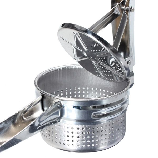 Stainless Steel Potato Ricer & Vegetable Masher | Heavy Duty Hand Press Potato Masher for Smooth Mash
