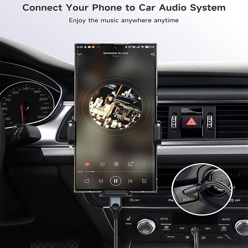 LDNIO LS-Y81C USB Type-C to 3.5mm AUX Audio Cable 1M | Hi-Fi Stereo Sound | Braided USB-C to AUX Adapter
