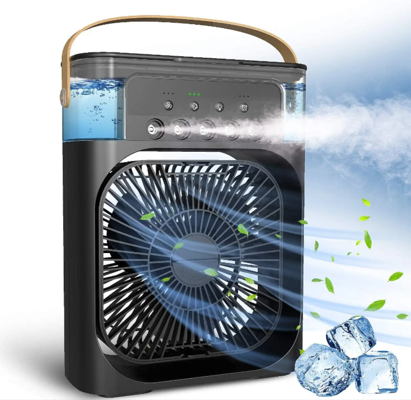 Mini Personal Air Cooler Fan with Portable Handle - Compact Desktop Cooling Fan