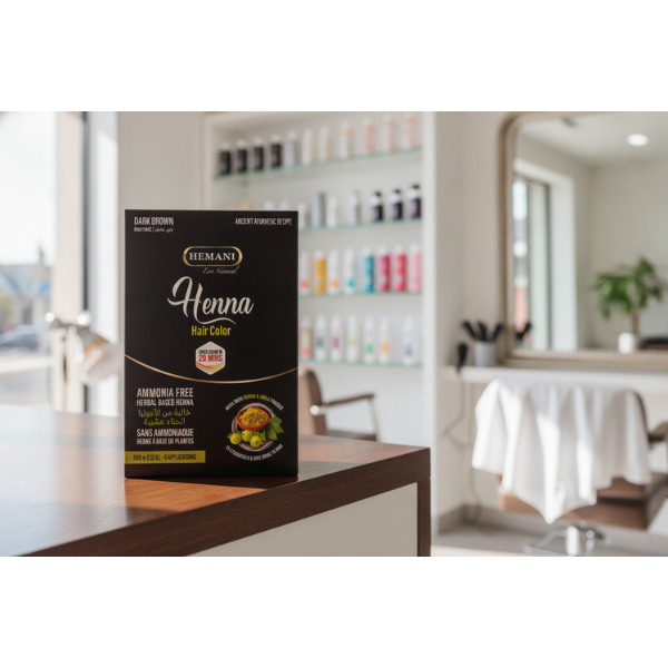Hemani Black Henna Hair Colour 60g – Ammonia-Free Herbal Hair Dye with Amla