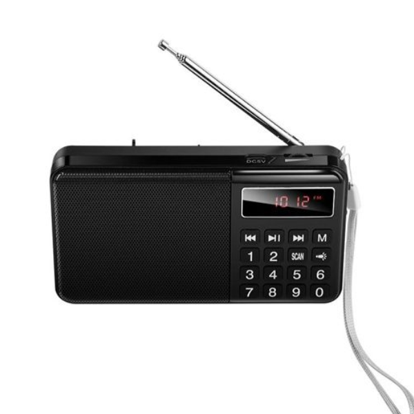 Hoco HI50 Portable AM/FM Radio & Bluetooth Speaker – Rechargeable 2-in-1 with USB, TF Card & Flashlight