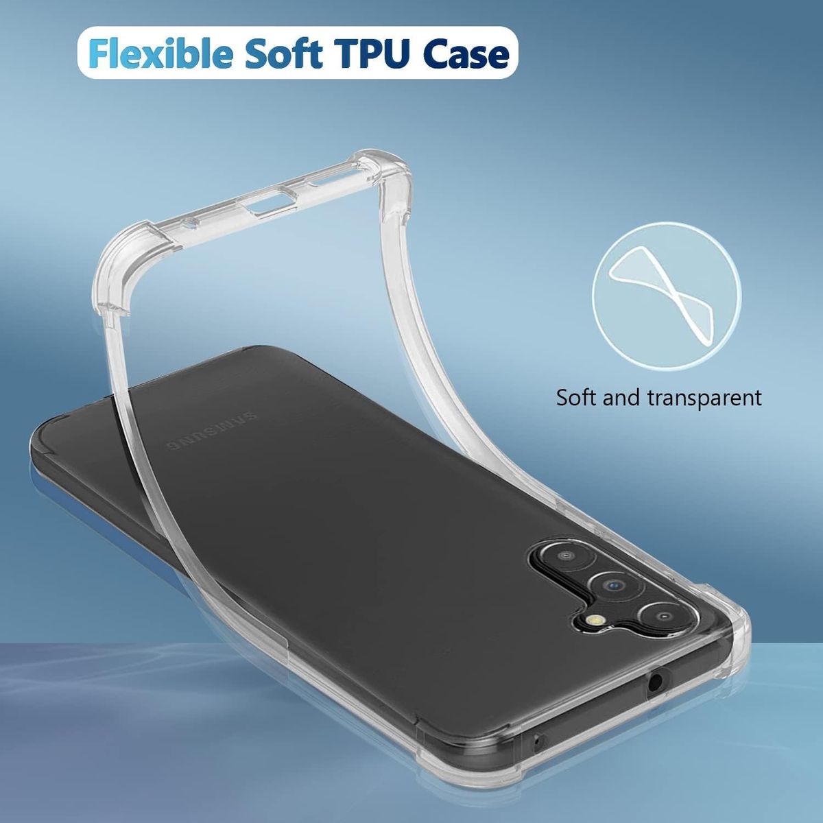 Samsung Galaxy A54 5G Premium Shockproof Clear Case | Anti-Yellow Transparent TPU Protective Back Cover with Air Cushion Corners