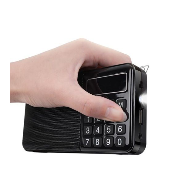Hoco HI50 Portable AM/FM Radio & Bluetooth Speaker – Rechargeable 2-in-1 with USB, TF Card & Flashlight