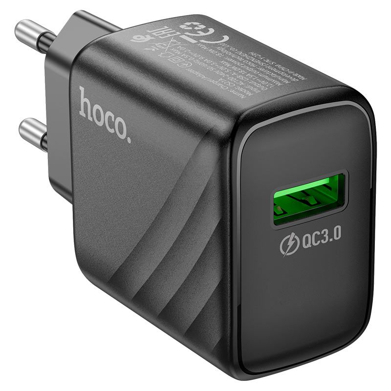 HOCO CS21A 18W QC3.0 USB-A Fast Wall Charger | Single Port Quick Charge 3.0 EU Power Adapter