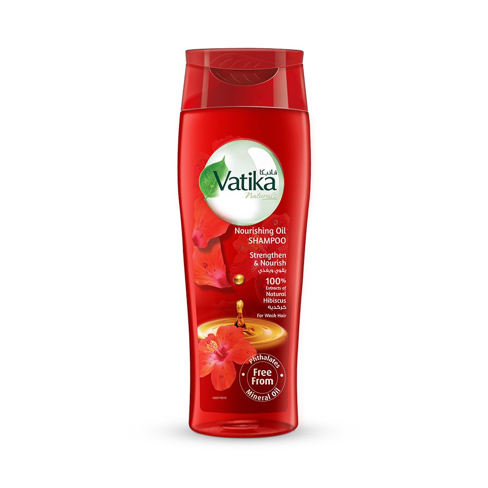 Vatika Naturals Hibiscus Nourishing Oil Shampoo 400ml | Strengthening Shampoo for Weak Hair
