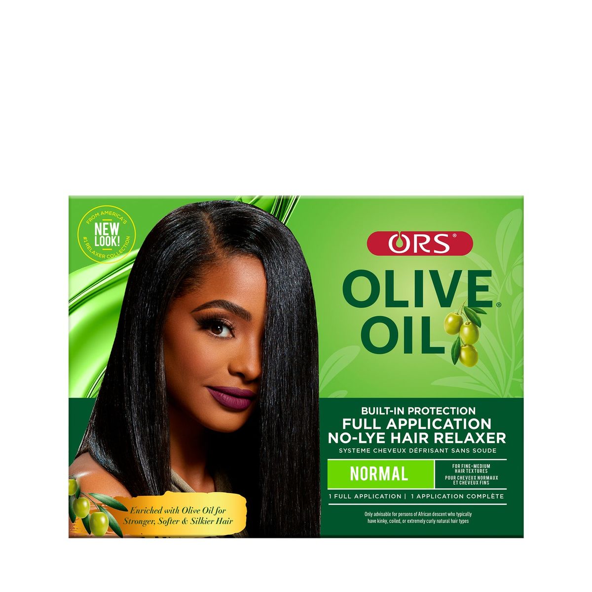ORS Olive Oil No-Lye Hair Relaxer Kit Normal Strength | Full Application for Coarse & Resistant Hair