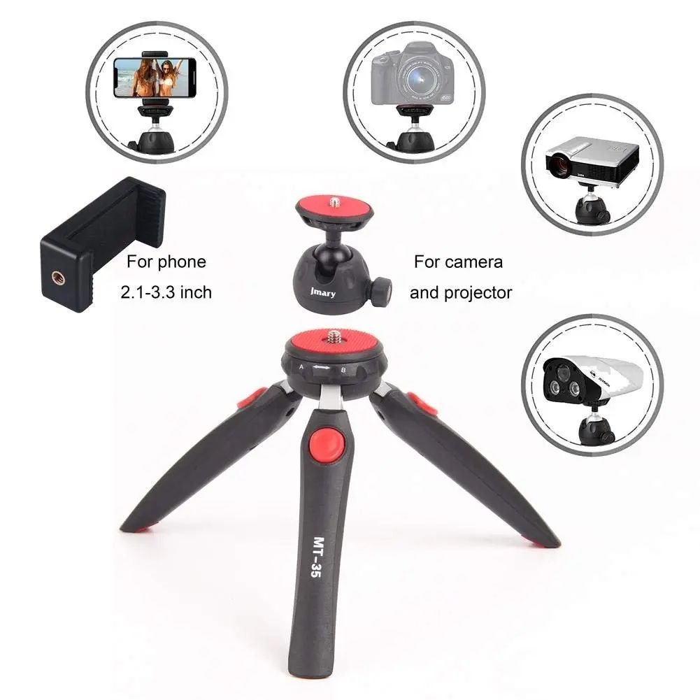 JMARY MT-35 Portable Mini Tripod for Cameras & Smartphones