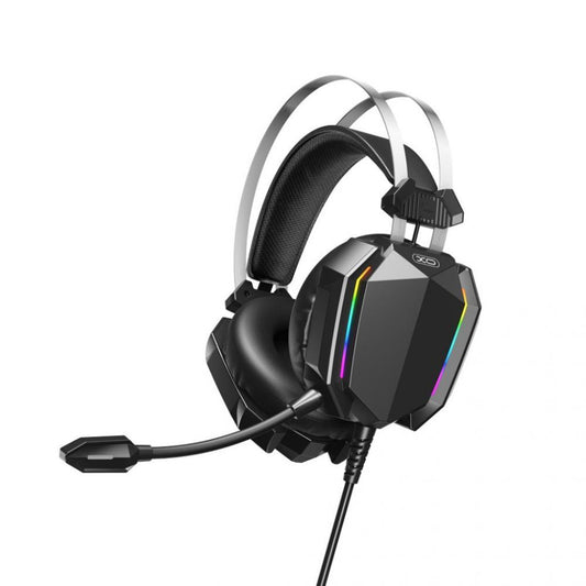 XO GE-04 RGB Wired Gaming Headset with Microphone, 50mm Drivers, USB + Dual 3.5mm