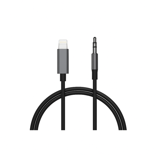 LDNIO LS-Y81i Lightning to 3.5mm AUX Audio Cable 1M | Hi-Fi Lossless Sound | Durable Braided Cable for iPhone & Car Stereo