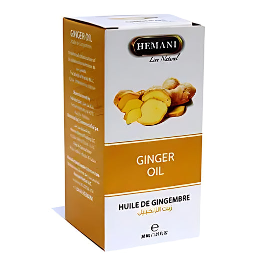 Hemani Ginger Oil 30ml - 100% Pure Natural Ginger Oil for Hair, Skin & Massage Care