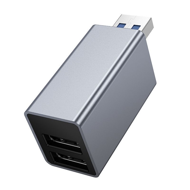 HOCO HB54 USB 3.0 3-Port Hub Adapter | USB-A to 1 USB 3.0 + 2 USB 2.0 Multi USB Splitter for Laptop, PC & Mac