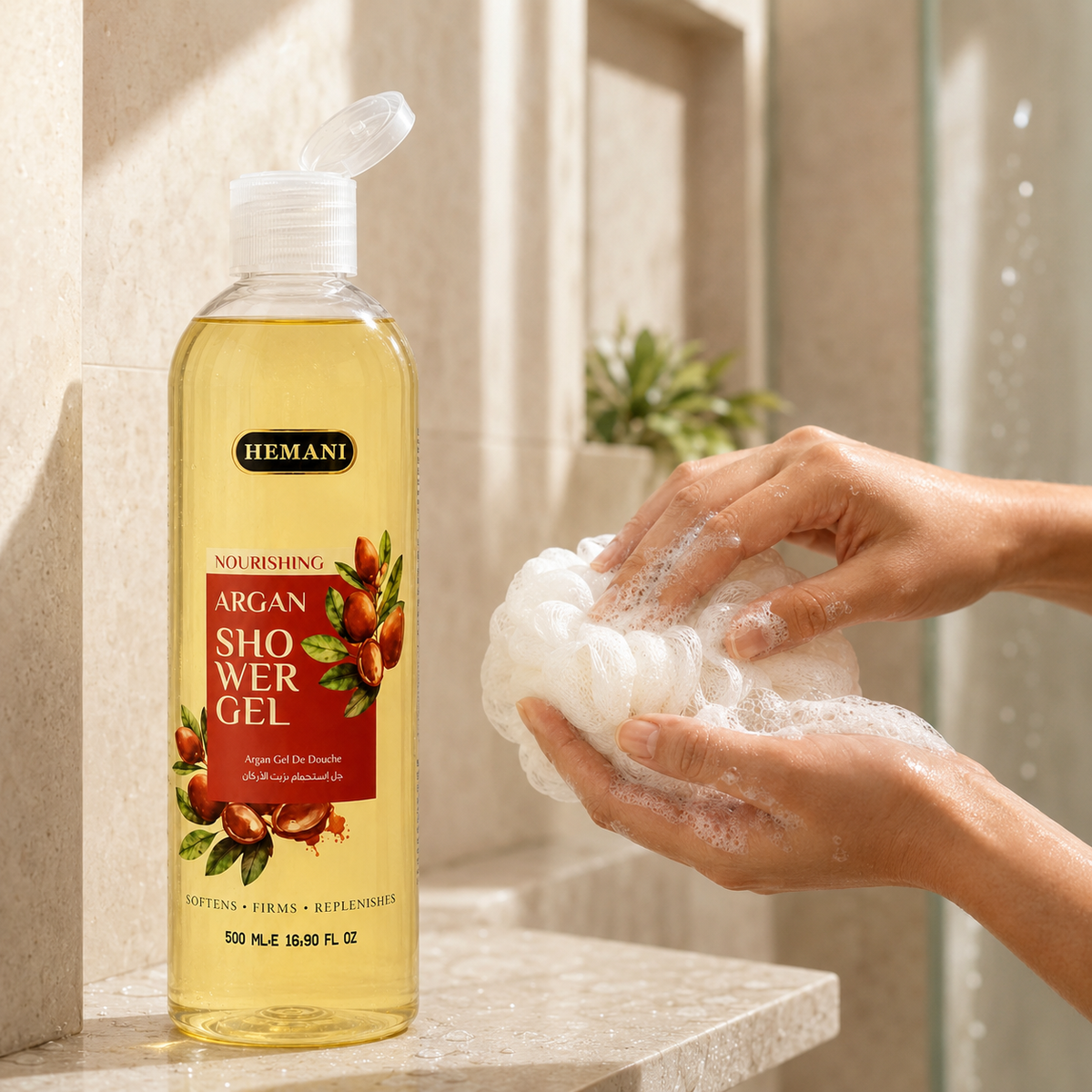Hemani Argan Shower Gel 500ml – Nourishing Moisturizing Body Wash for Soft & Refreshed Skin