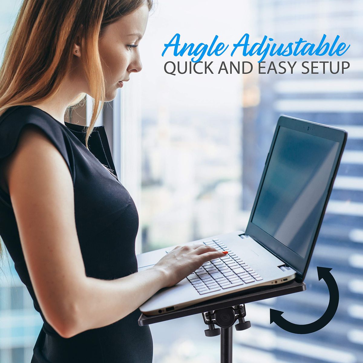 Adjustable Laptop & Projector Tripod Stand 28–41 Inch | Portable Height Adjustable Floor Stand for Laptop, Projector & DJ Equipment