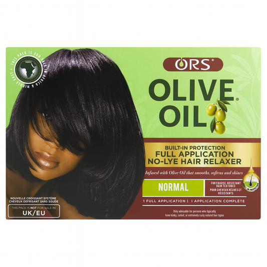 ORS Olive Oil No-Lye Hair Relaxer Kit Normal Strength | Full Application for Coarse & Resistant Hair