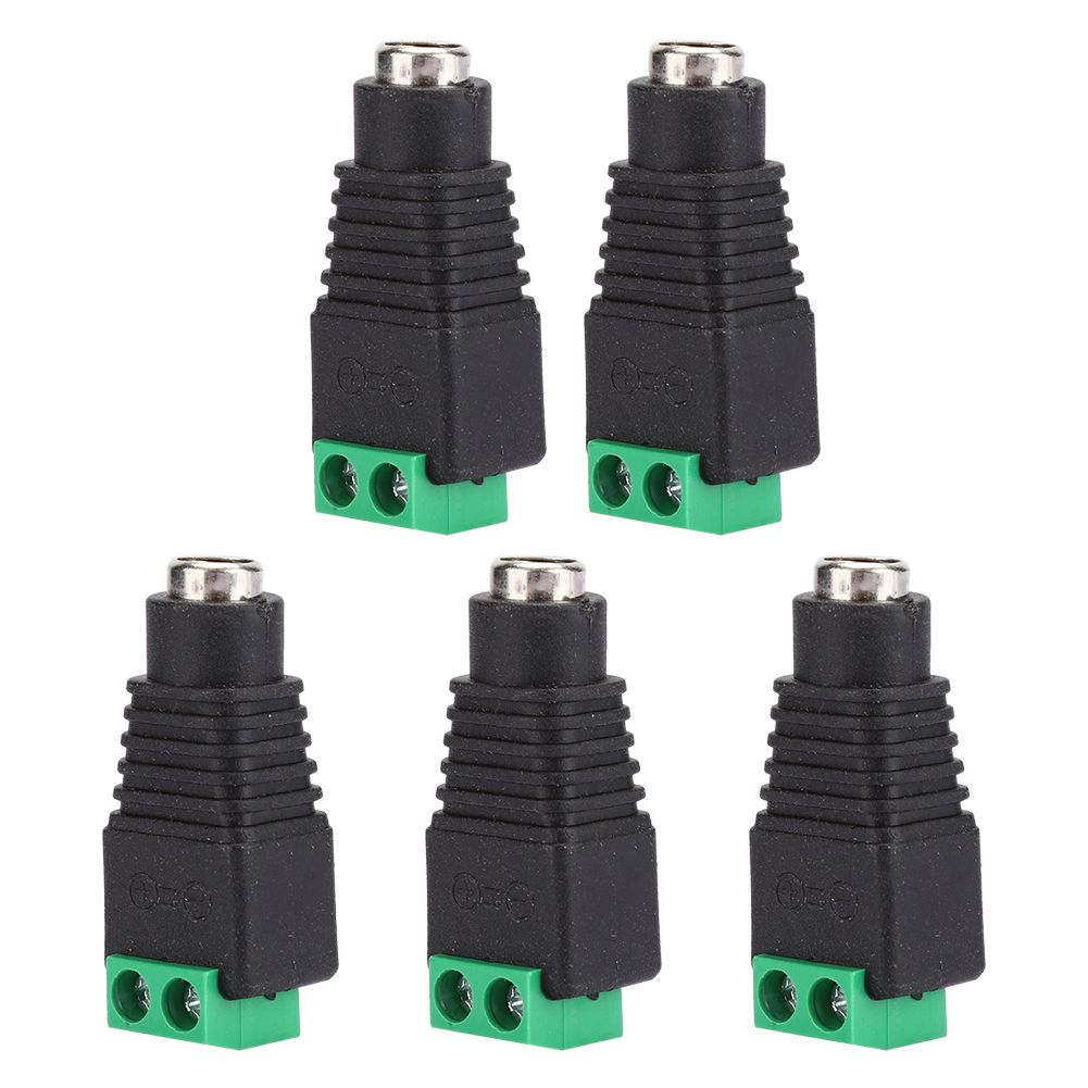DC Male Power Plug to 2 Pin Screw Terminal Adapter 5 Pack