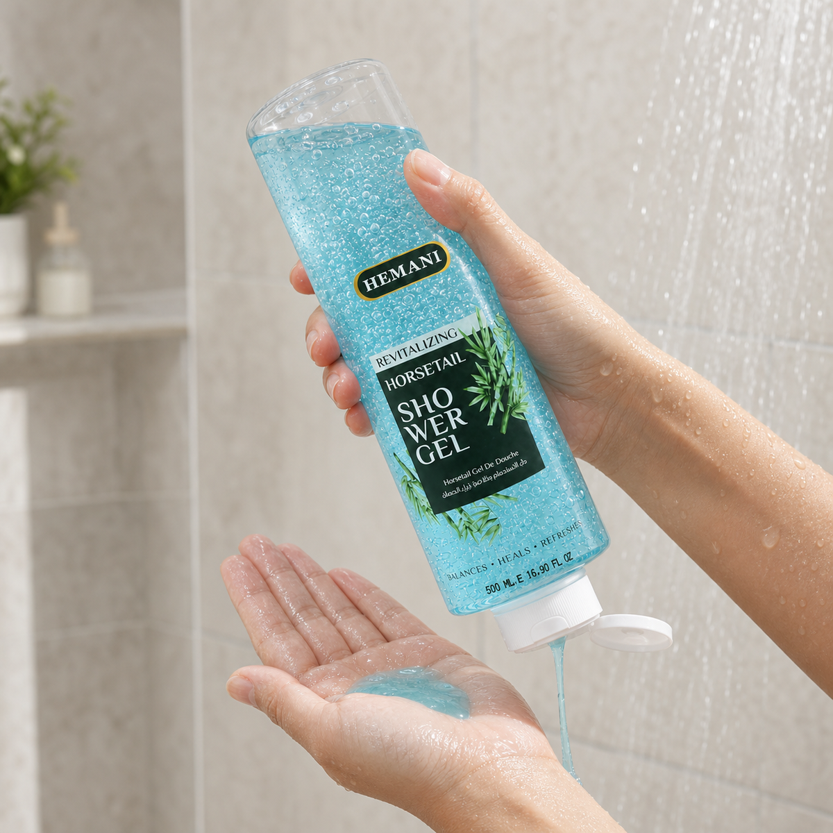 Hemani Revitalizing Horsetail Shower Gel 500ml – Refreshing Body Wash