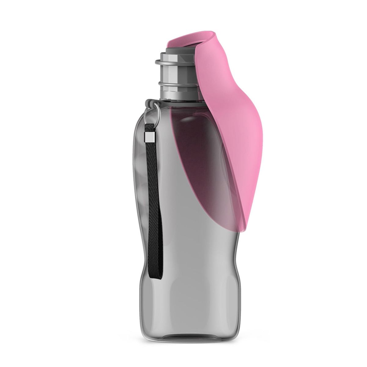 Portable Dog Water Bottle 800ml – Foldable Travel Water Bottle with Drinking Cup & Strap for Dogs