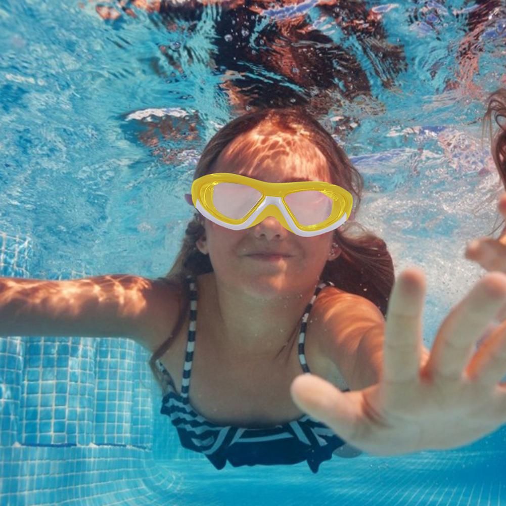 Adult Swimming Goggles with Anti-Fog UV Protection Lenses – Adjustable Waterproof Swim Goggles for Men & Women - Yellow