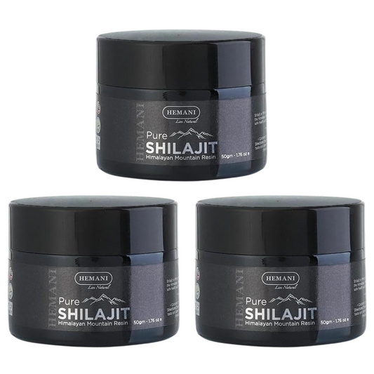 Hemani Pure Himalayan Shilajit Resin 50g (Pack of 3) - Natural Mineral Resin with Fulvic Acid | Premium Himalayan Supplement