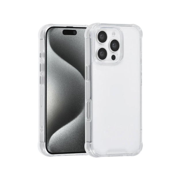 Crystal Clear Shockproof Case for iPhone 16 Pro | Anti-Scratch Transparent TPU Protective Cover with Air Cushion Corners