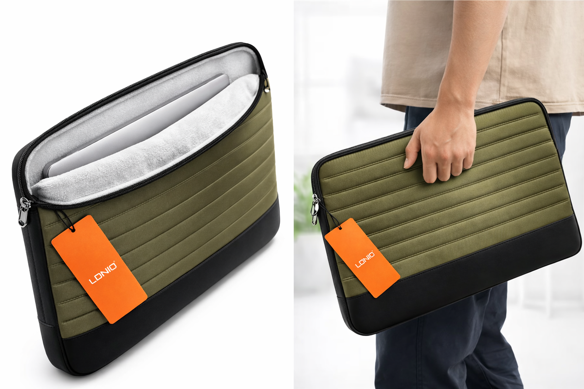 LDNIO B02-2 14-Inch Padded Laptop Sleeve Case with Zip - Scratch Resistant