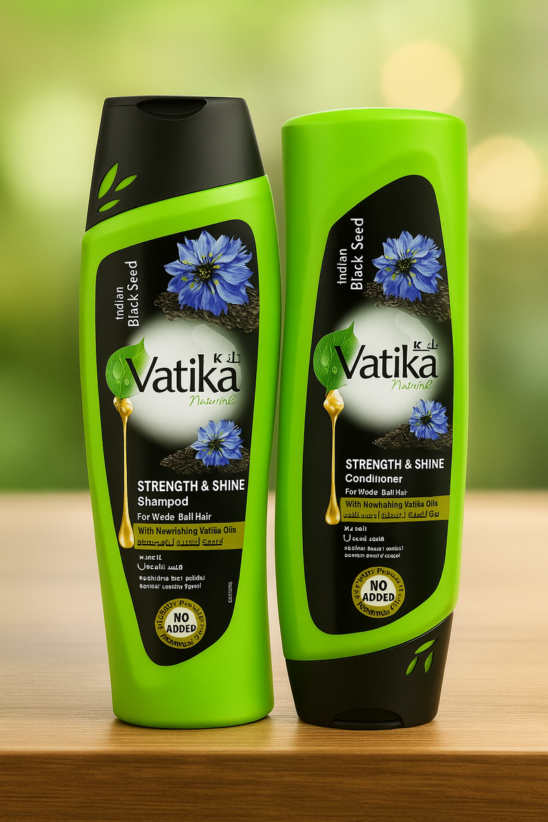 Vatika Black Seed Strength & Shine Shampoo & Conditioner 400ml Set