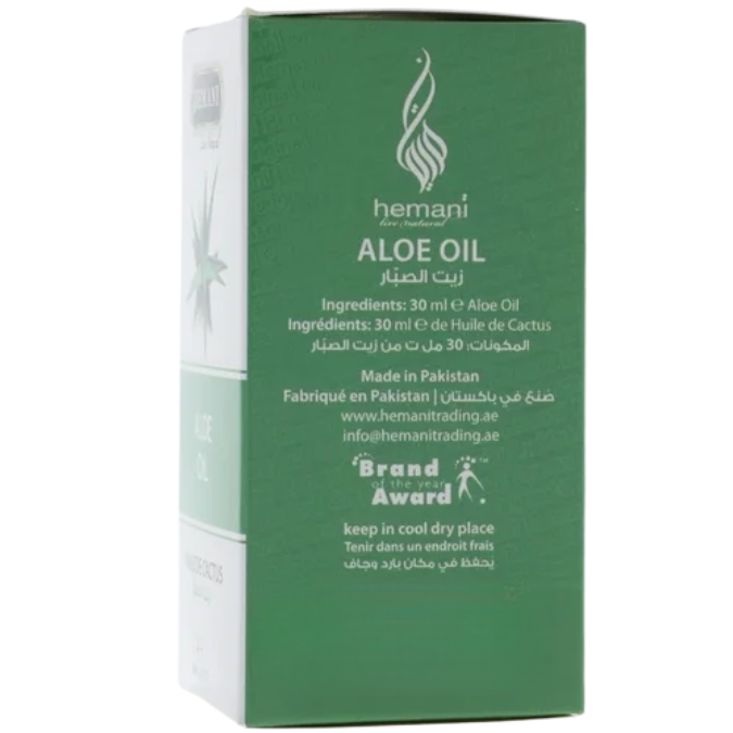 Hemani Aloe Oil 30ml | Natural Aloe Vera Oil for Hair, Skin & Massage Care