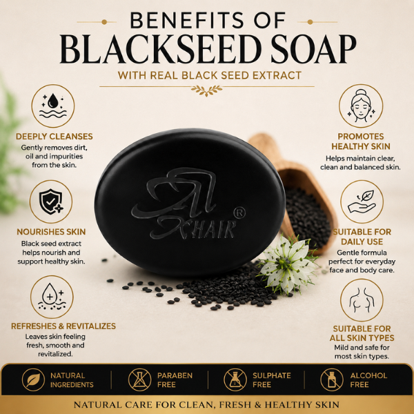 Natural Black Seed Soap with Black Seed Extract 90g | Herbal Nourishing Soap for Healthy Skin