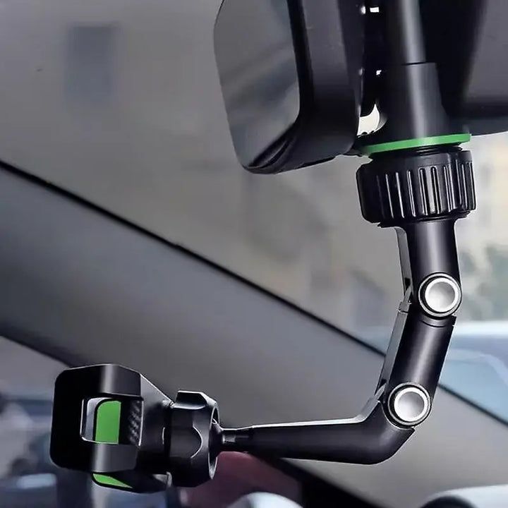 HOCO DCA15 360° Rotating Rearview Mirror Car Phone Holder – Universal Adjustable Smartphone Mount