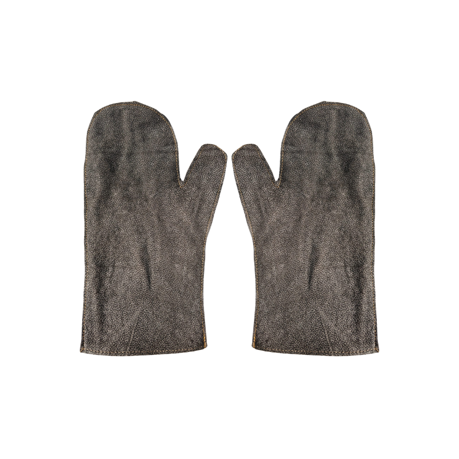 Genuine Leather BBQ & Oven Gloves Heat Resistant | Braai, Grill, Fireplace & Baking Mitts - 1 Pair