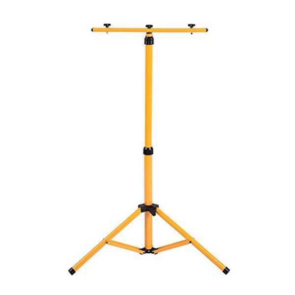 Portable Telescopic Flood Light Stand Adjustable Heavy-Duty Tripod Mount for Work Lights, Construction, Garage & Outdoor Use