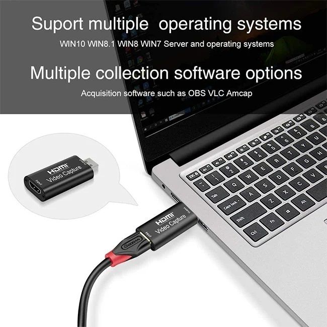 HDMI Video Capture USB 2.0 Adapter | HDMI to USB Video Capture Card for Live Streaming & Recording