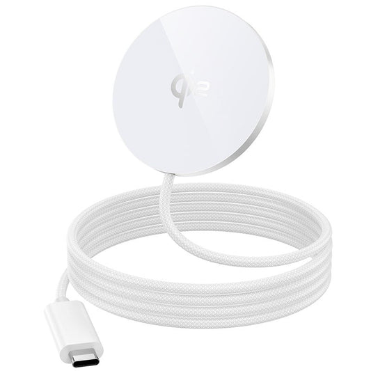 HOCO CW63 Qi2 Magnetic Wireless Charger 15W | MagSafe Compatible Fast Charging Pad with USB-C Cable