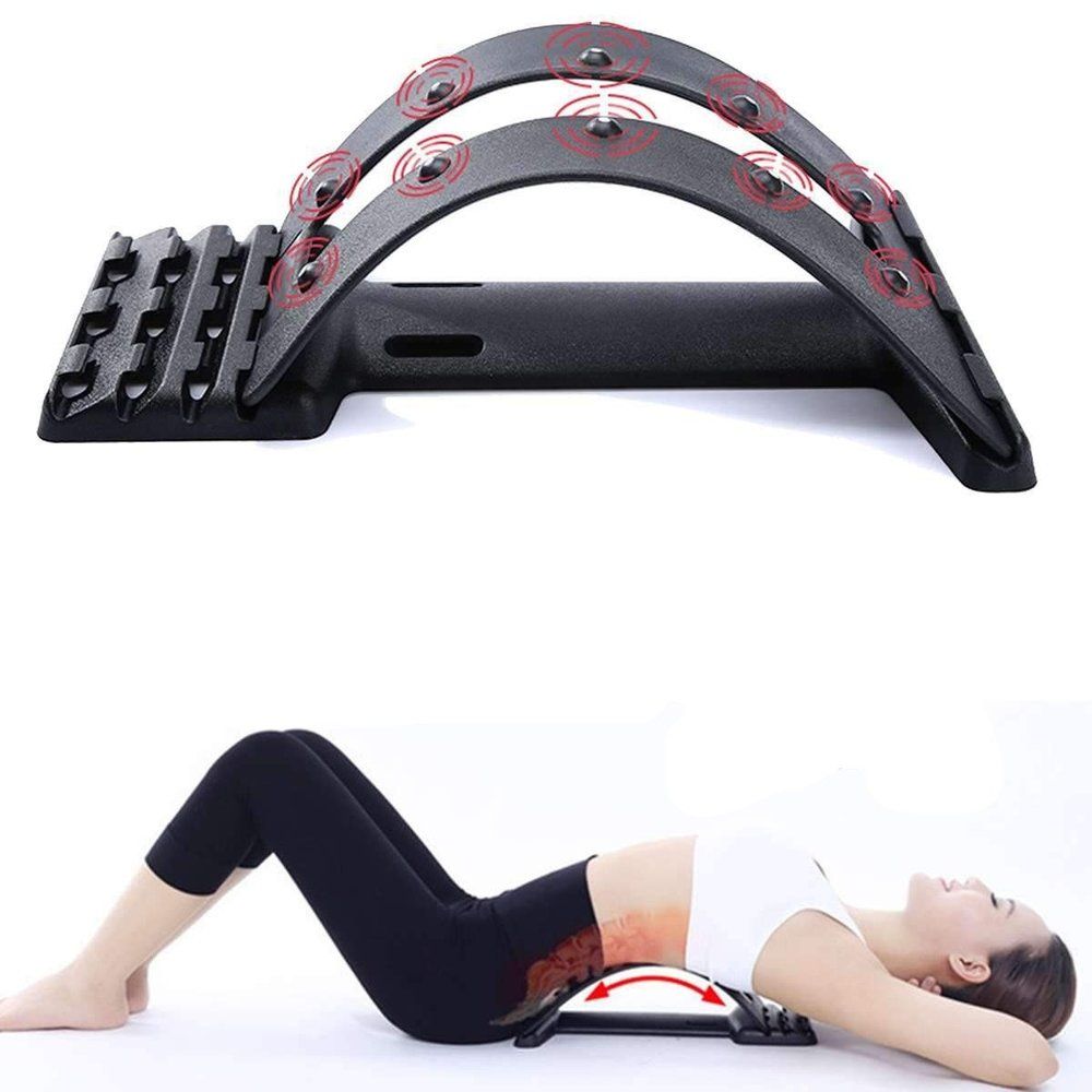 Adjustable Lumbar Back Stretcher – Multi-Level Spine Support & Back Stretching Arch for Posture Correction and Lower Back Relief
