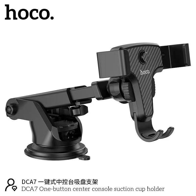 HOCO DCA7 Dashboard & Windshield Car Phone Holder with Suction Cup | 360° Adjustable Mobile Mount