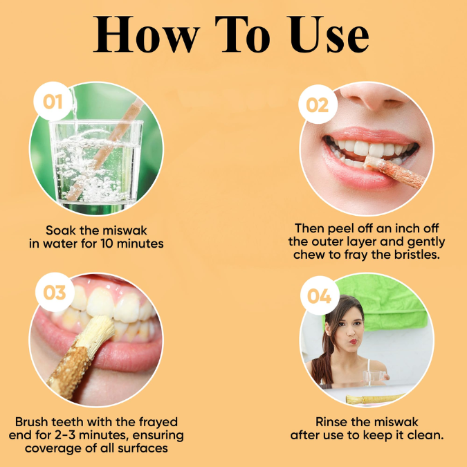 Al Khair Miswak Natural Toothbrush 8 Inch & Dabur Miswak Toothpaste 170g Bundle | Complete Herbal Oral Care Kit