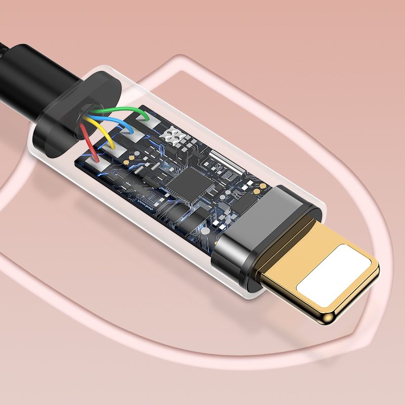 LDNIO LS-T90i Lightning to 3.5mm Audio Adapter Cable 130mm | Hi-Fi Headphone Jack Converter for iPhone & iPad