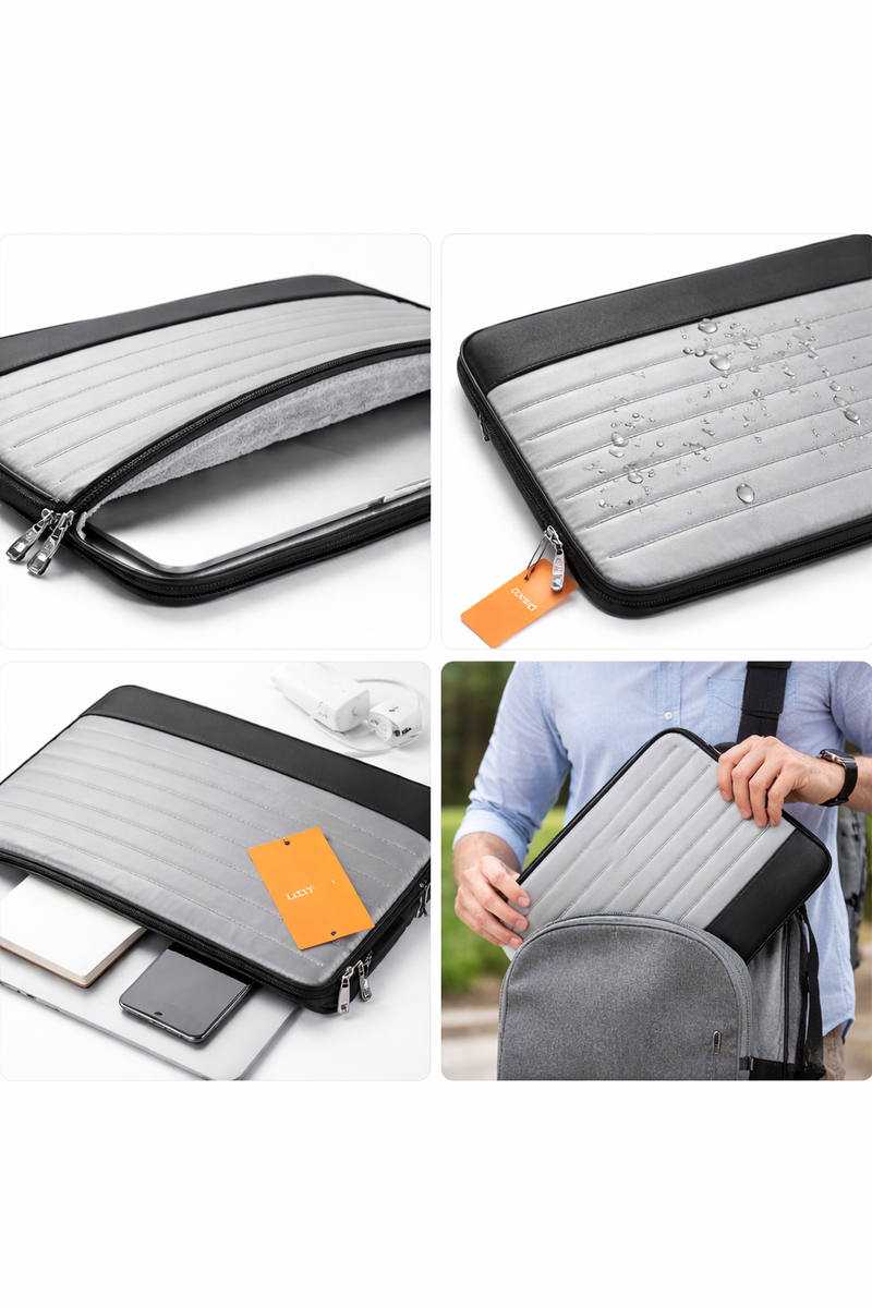 LDNIO B02-2 14-Inch Padded Laptop Sleeve Case with Zip - Scratch Resistant