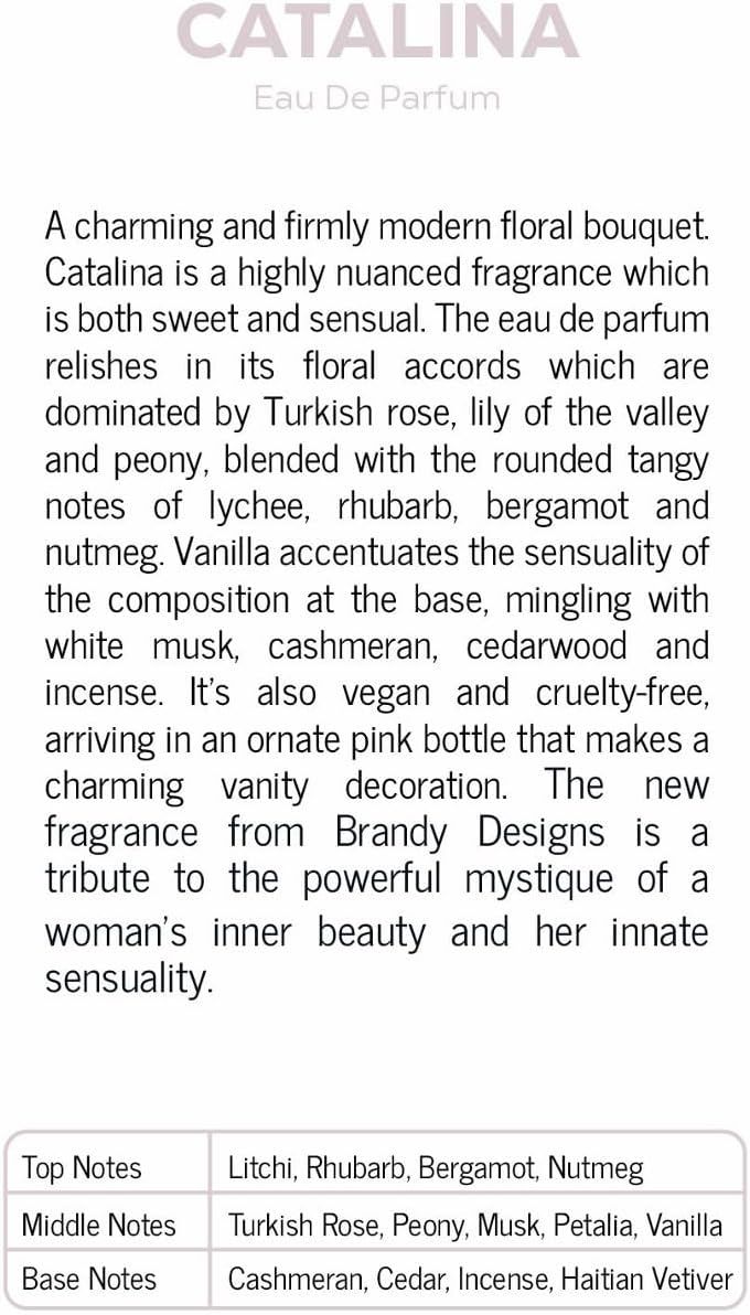 Catalina Eau De Parfum for Women 100ml | Long Lasting Luxury Floral Perfume Spray