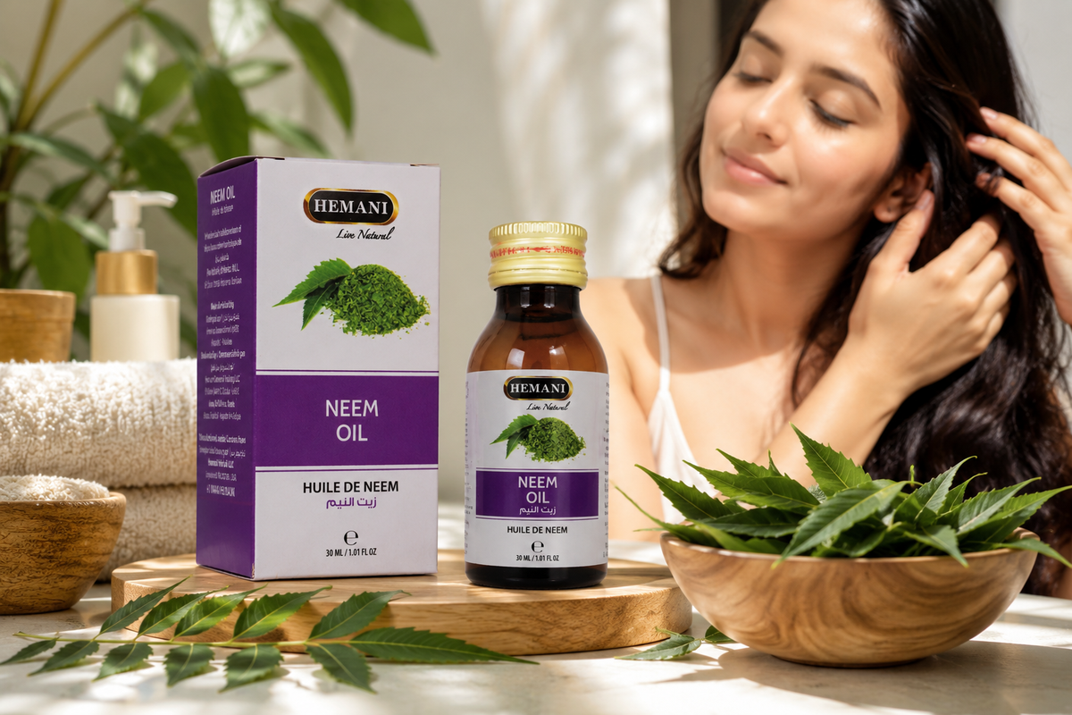 Hemani 100% Pure Neem Oil 30ml | Natural Hair, Scalp & Skin Care Oil