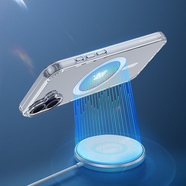 MagSafe Clear Case for iPhone 16 Plus | Transparent Magnetic Shockproof Protective Cover with Anti-Scratch Back