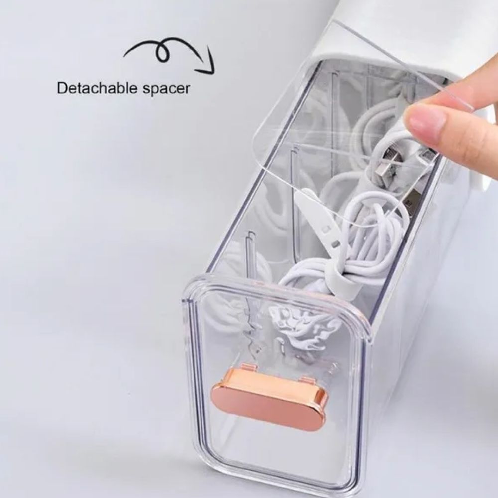 6 Cell Transparent Wall Hanging Storage Organizer | Multipurpose Plastic Storage Box for Home, Kitchen & Bathroom – 36cm