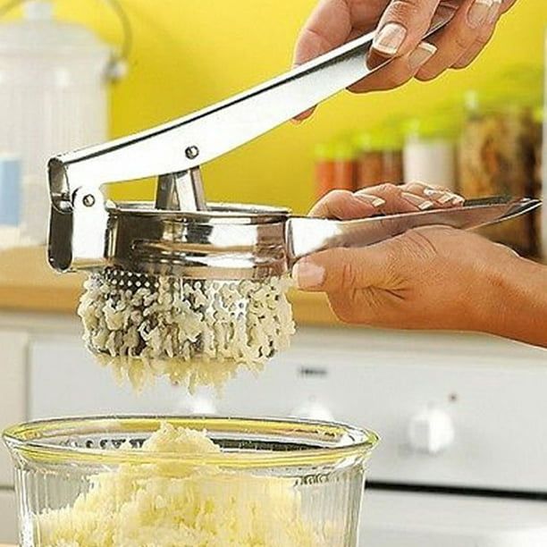 Stainless Steel Potato Ricer & Vegetable Masher | Heavy Duty Hand Press Potato Masher for Smooth Mash