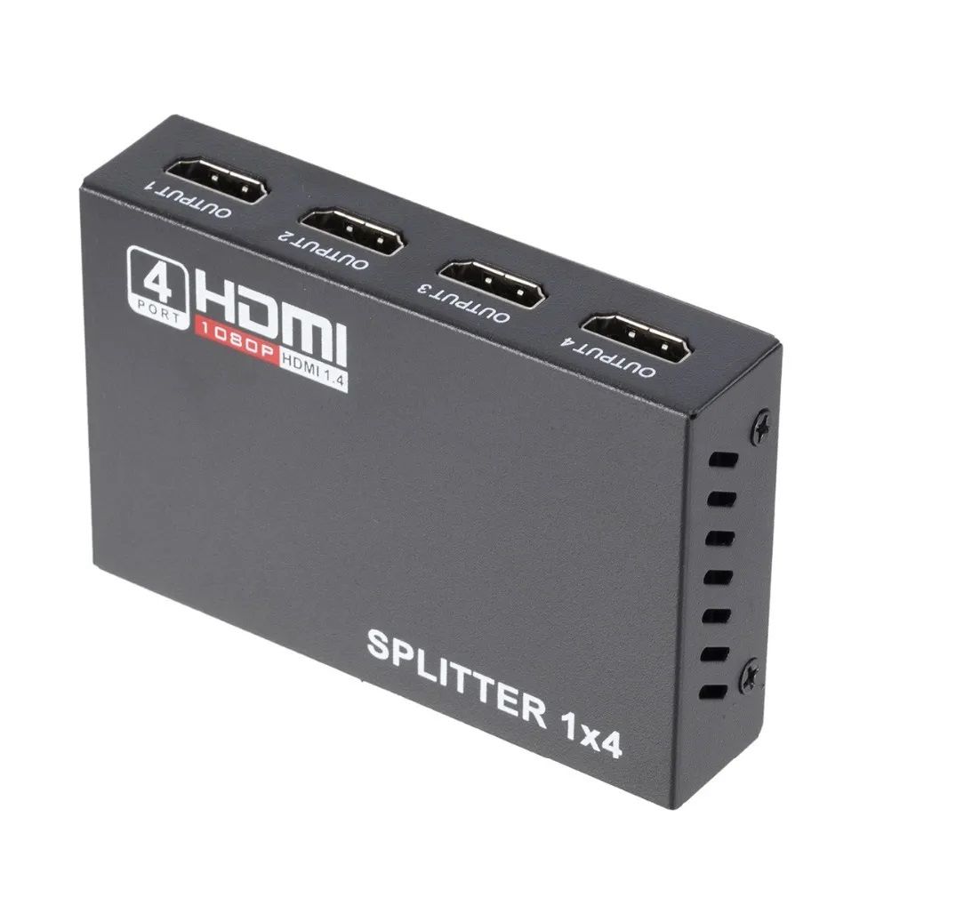 HDMI Splitter 1 In 4 Out 1080P Full HD | HDMI 1x4 Distribution Amplifier for TV, Monitor & Projector | Plug & Play