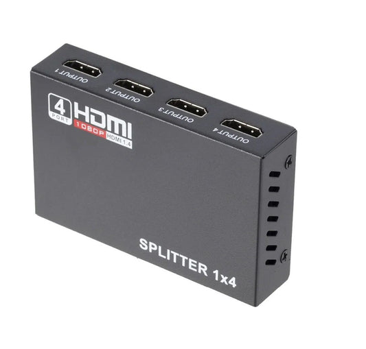 HDMI Splitter 1 In 4 Out 1080P Full HD | HDMI 1x4 Distribution Amplifier for TV, Monitor & Projector | Plug & Play
