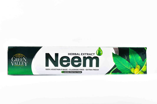 Green Valley Neem Herbal Toothpaste 150g | Natural Fluoride-Free Toothpaste with Neem Extract for Healthy Teeth & Gums