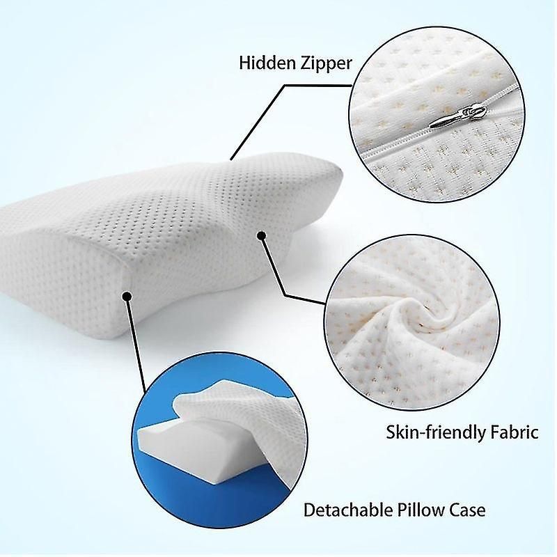 Pressure-Free Relaxing Cervical Memory Foam Pillow – Ergonomic Neck & Head Support