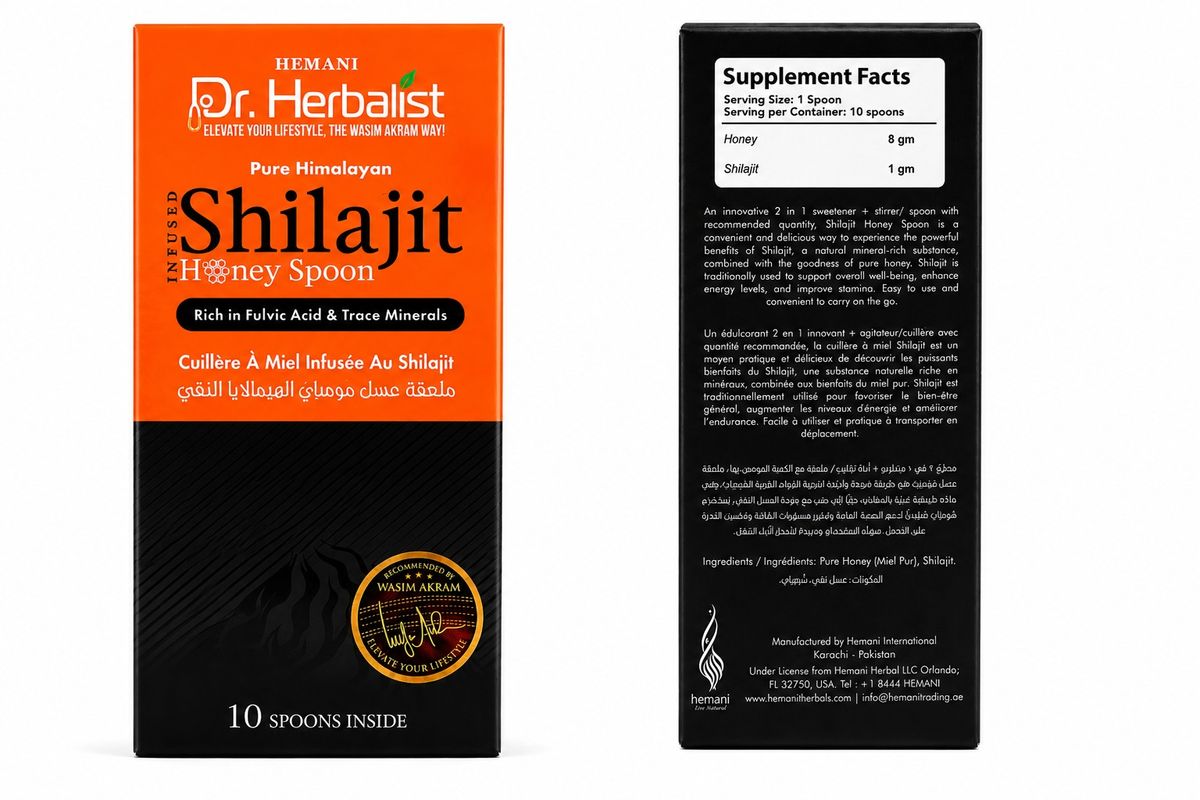 Dr. Herbalist Pure Himalayan Shilajit Honey Spoons – Fulvic Acid & Trace Minerals, 10 Spoons