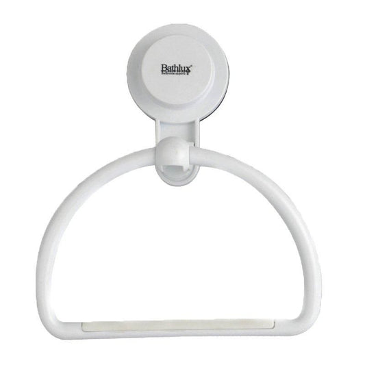 Bathlux Half-Ring Towel Rack with Suction Cup | No-Drill Wall Mounted Bathroom Towel Holder (30145)